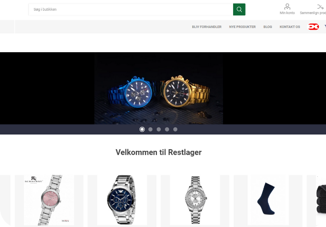 Et billede af restlagers webshop