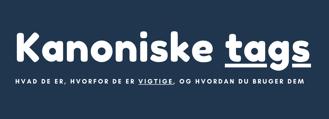 kanoniske tags - Hvad de er, hvorfor de er vigtige, og hvordan du bruger dem